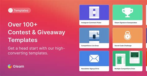 Click on a link to enter a contest/giveaway . . Gleam io giveaway